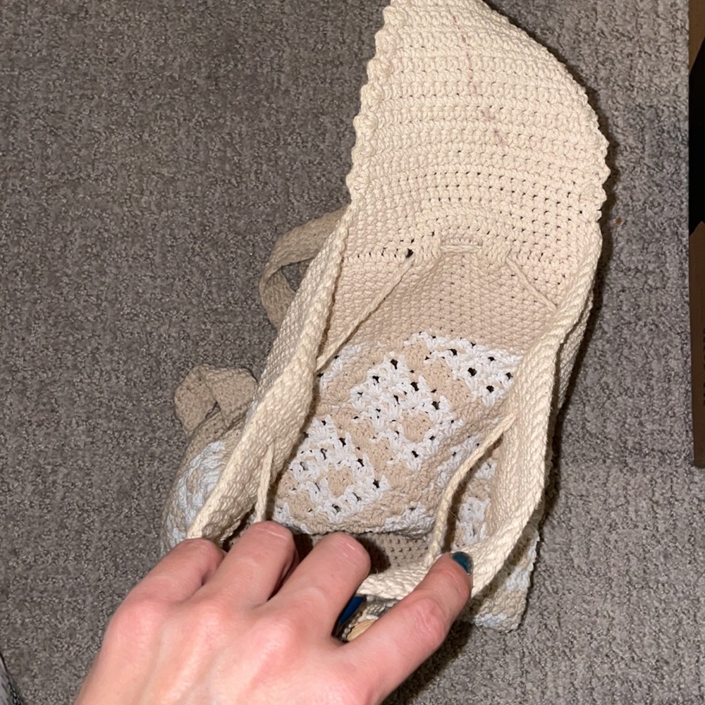 Drawstring Knit Backpack - image 3